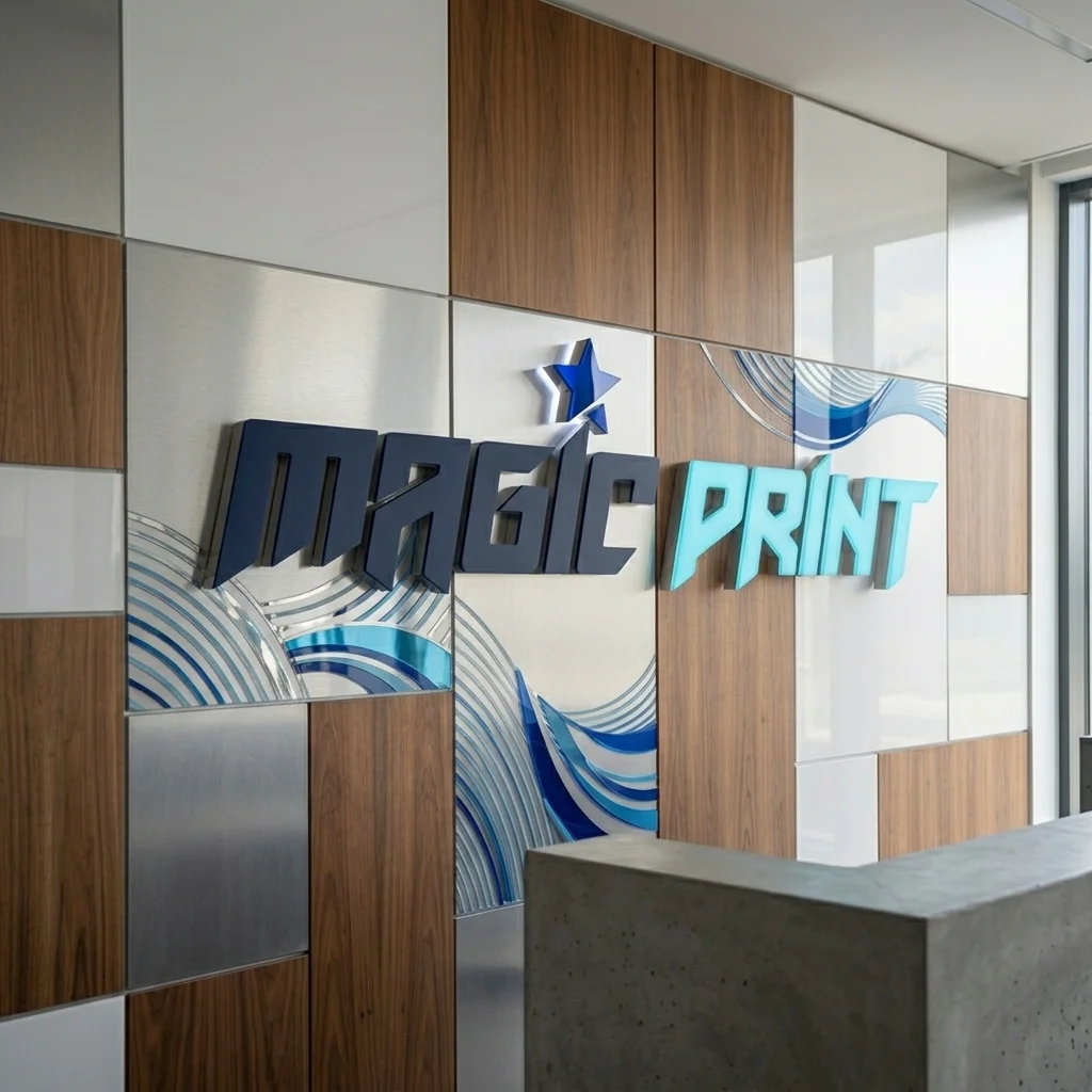 3D slova na recepciji poslovne zgrade